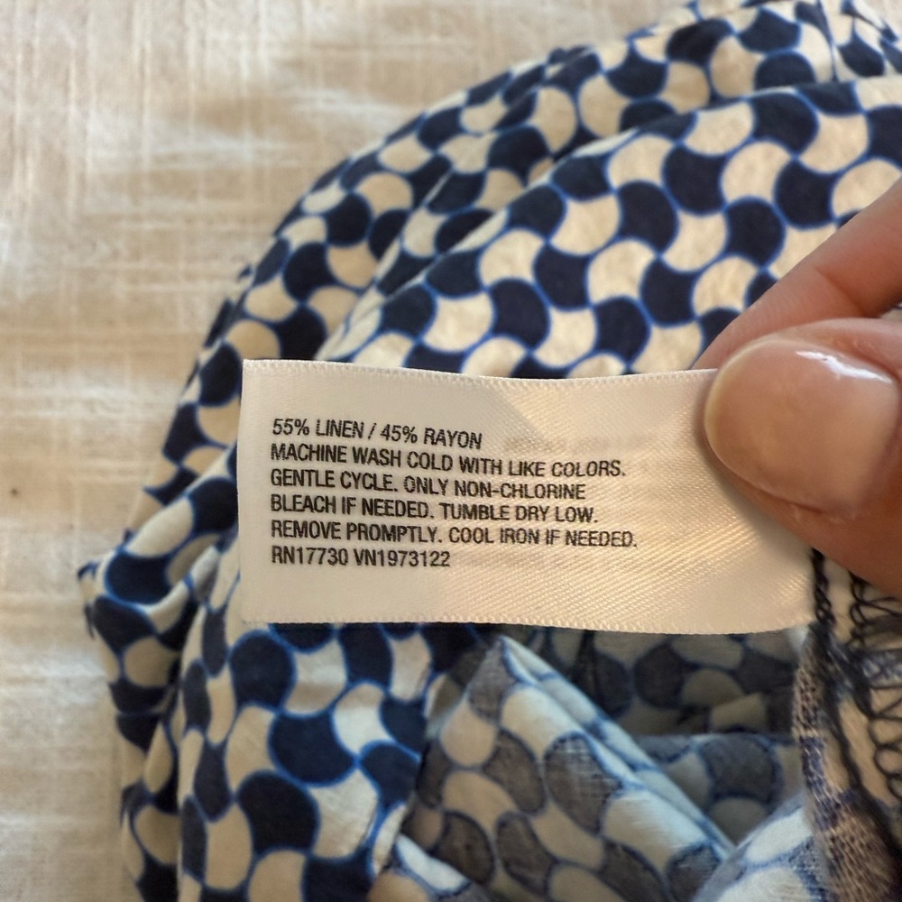 Ava & Viv Blue and White Halter Dress, size 2X - Picture 8 of 8